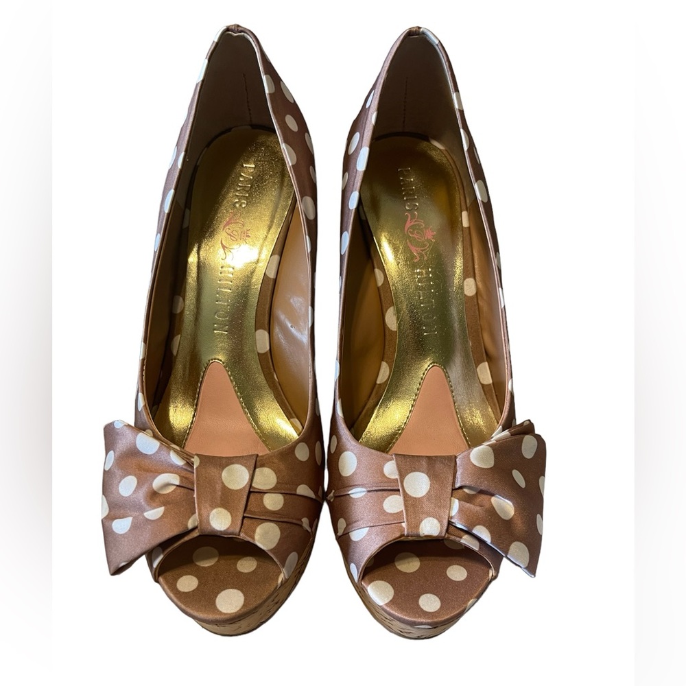 Paris Hilton polka dot wedge heel 39.5